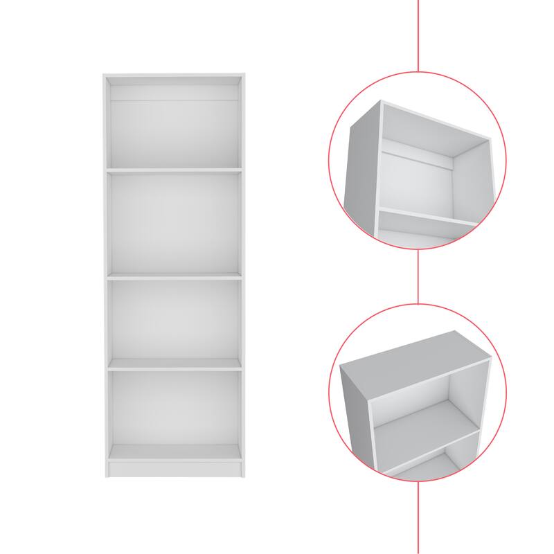 Bookcase Benzoni, Office, White,High quality and durable