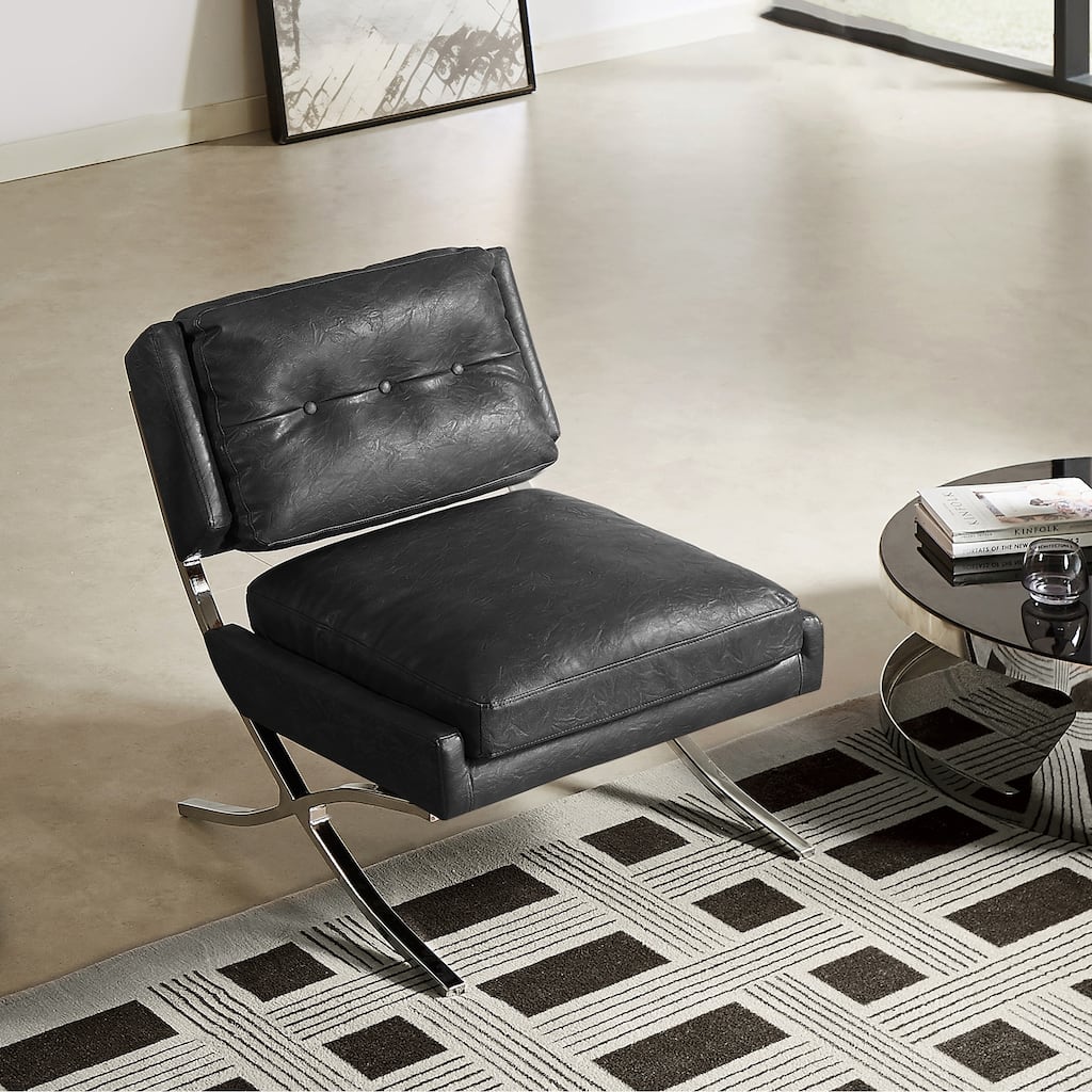 Art Leon Mid-century Modern Armless Accent Chair