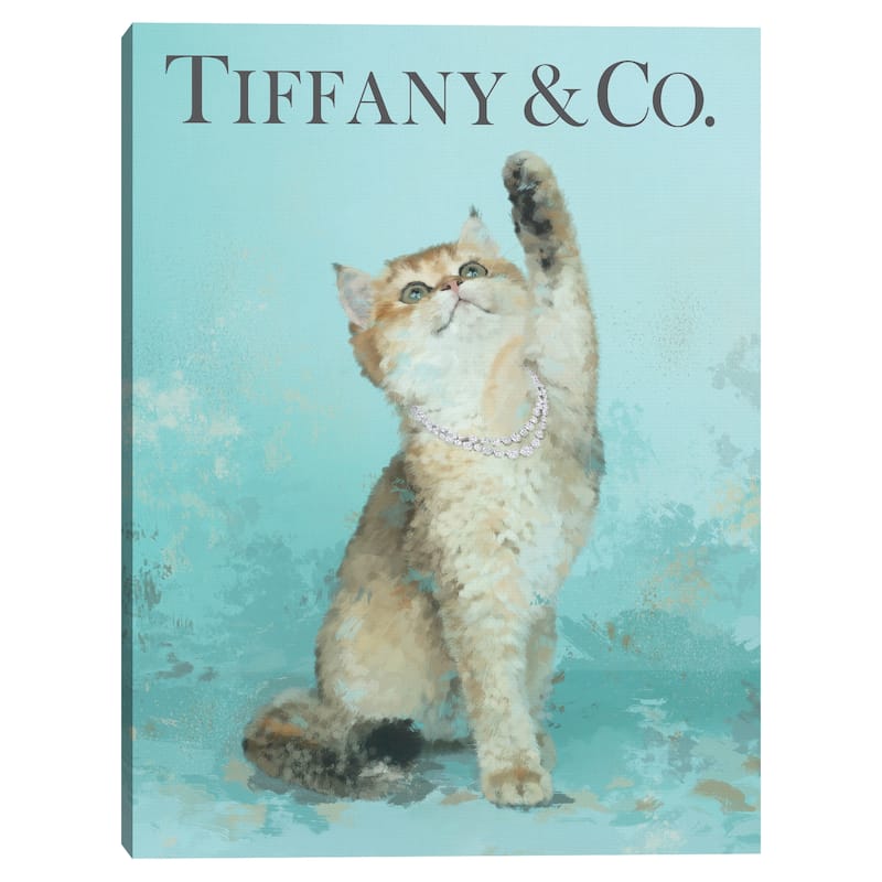 Diamond Kitten Canvas Art Print