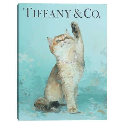 Diamond Kitten Canvas Art Print