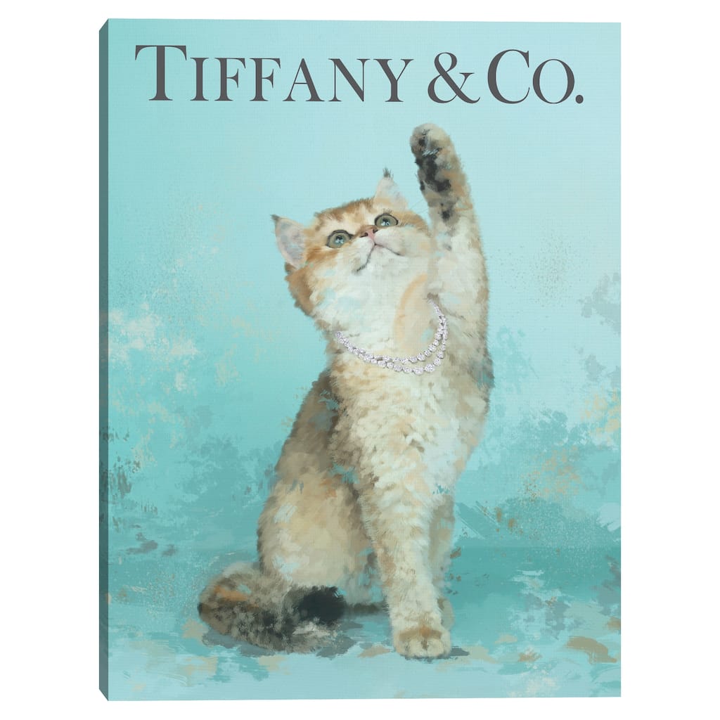 Diamond Kitten Canvas Art Print