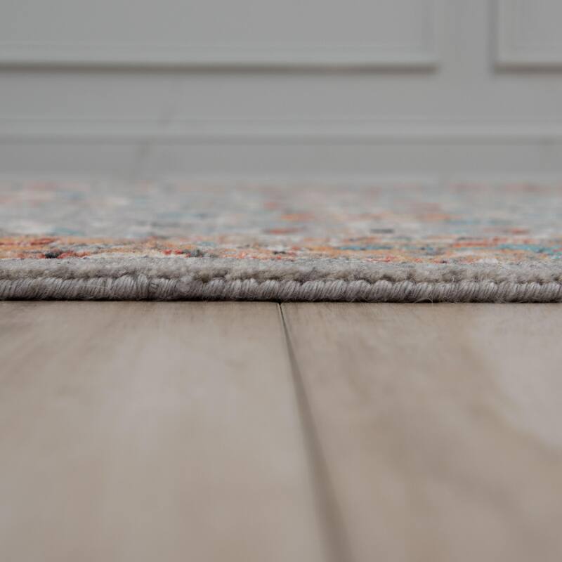 Alora Decor Cosmopolitan Traditional Orange Wool/Tencel Area Rug