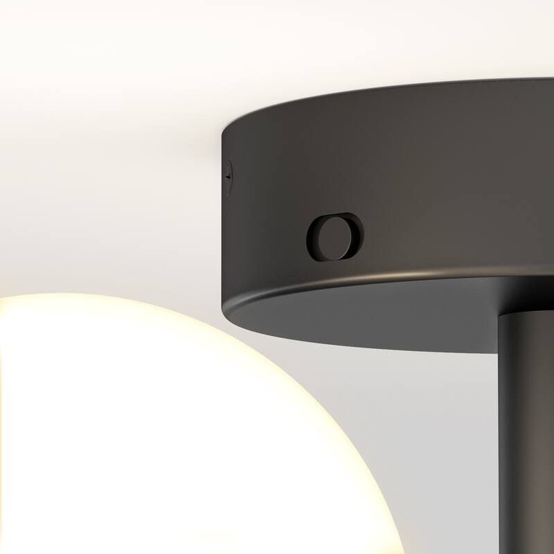 Artika Bloom Ceiling Flushmount Light, Black-3CCT