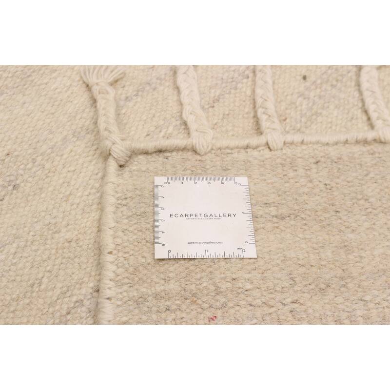 ECARPETGALLERY Hand-knotted Tangier Cream Wool Rug - 8'2 x 10'2