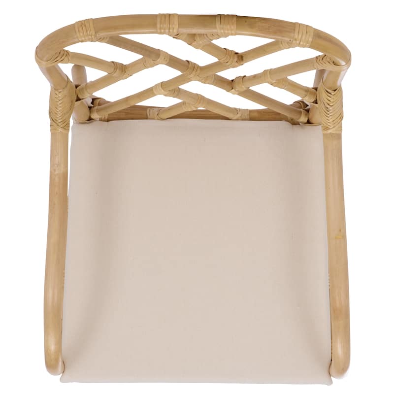 SAFAVIEH Home Olala Rattan Arm Dining Chair - 23"W x 20"D x 37"H