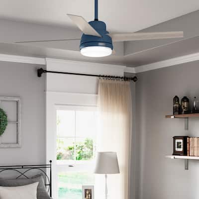 Hunter 52" Cloud Cruiser Indigo Blue Ceiling Fan with LED Light and Handheld Remote - Casual, Modern, Kids Room