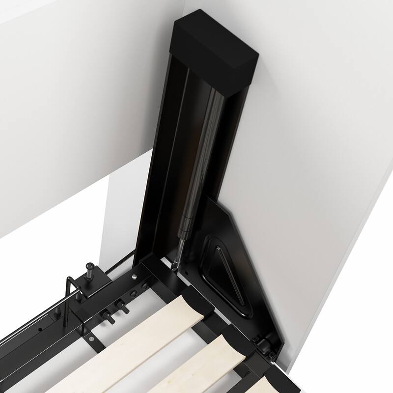 Queen Murphy Bed with Sofa and Shelving Unit (96W)