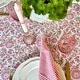 preview thumbnail 2 of 3, Beatrice pink and green tablecloth