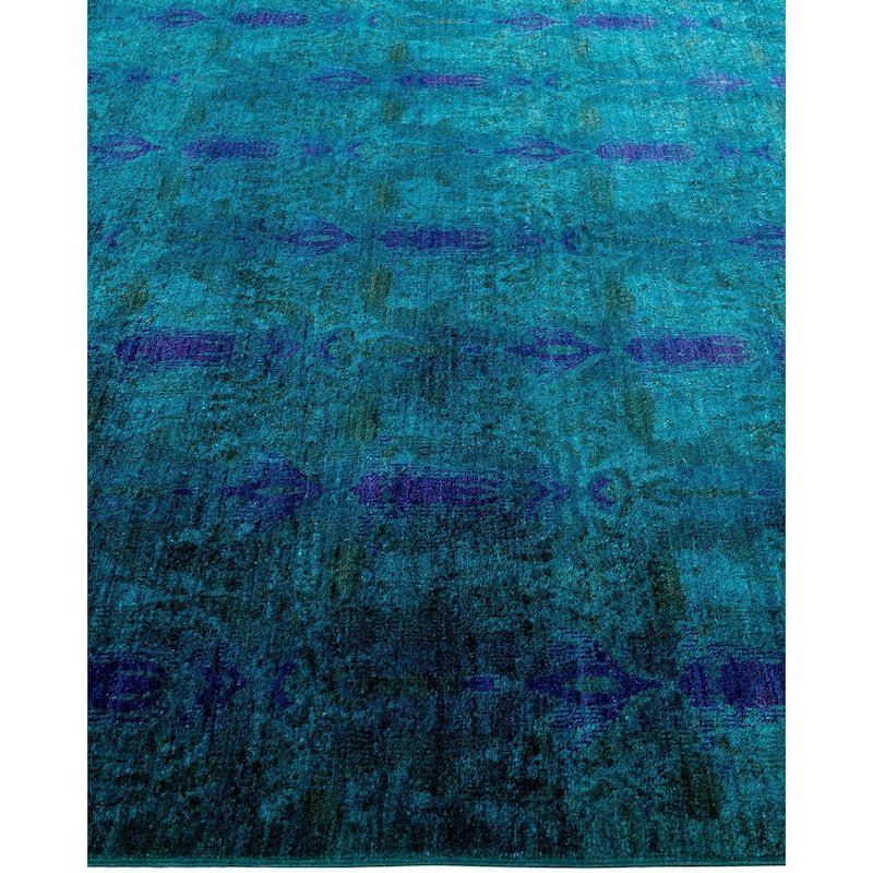 Contemporary Overdyed Wool Hand Knotted Area Rug - 6' 2" x 9' 1"
