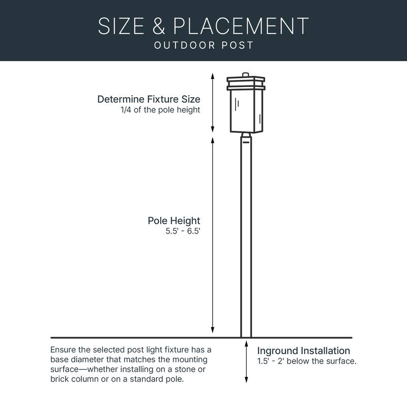 Kichler Lighting 3" x 84" Outdoor Light Post Black