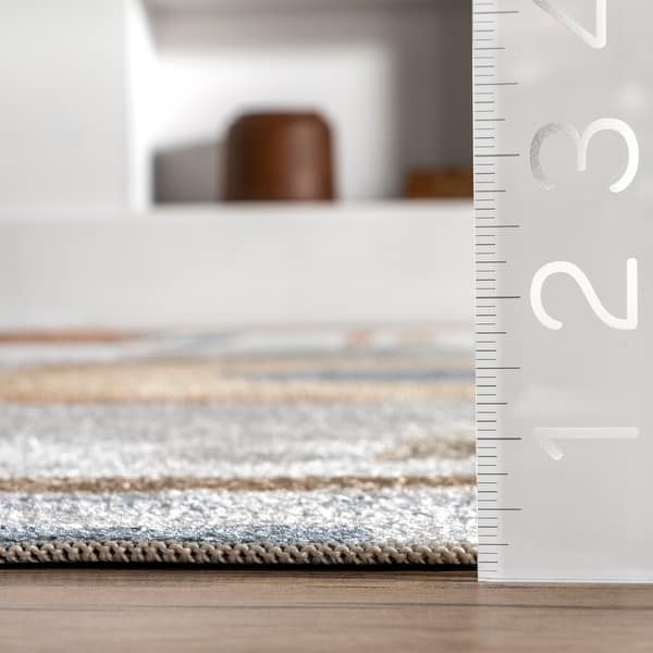 Nuloom Brodee SpinClean Abstract Retro Machine Washable Area Rug