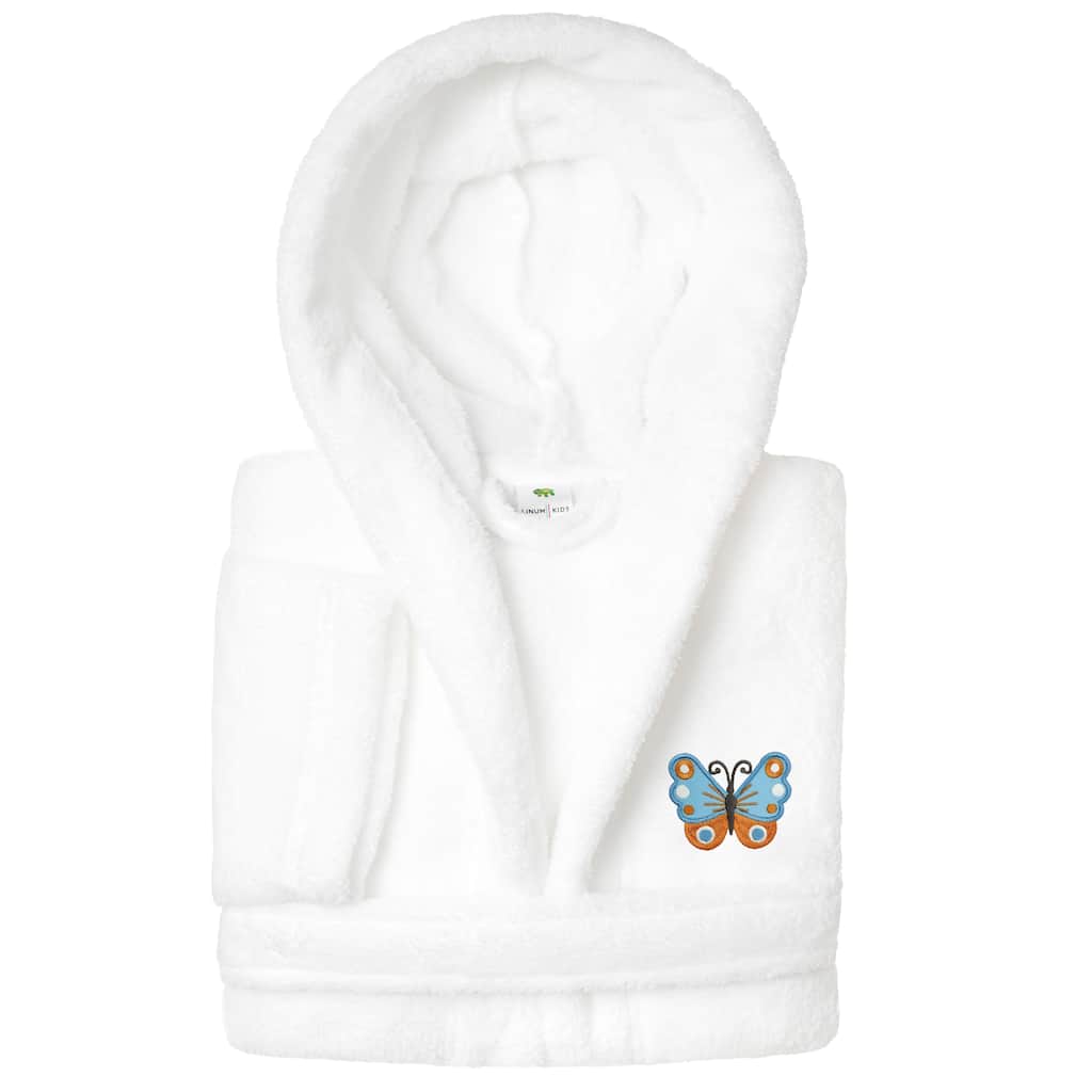 Sweet Kids 100% Polyester SUPER PLUSH Double Brushed Hooded Bathrobe - BUTTERFLY