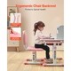 preview thumbnail 13 of 14, Pink Height Adjustable Kids Study Chair and Desk with Bookshelf and Drawer - 27.56 x 19.69 x (20.87 - 27.95) in