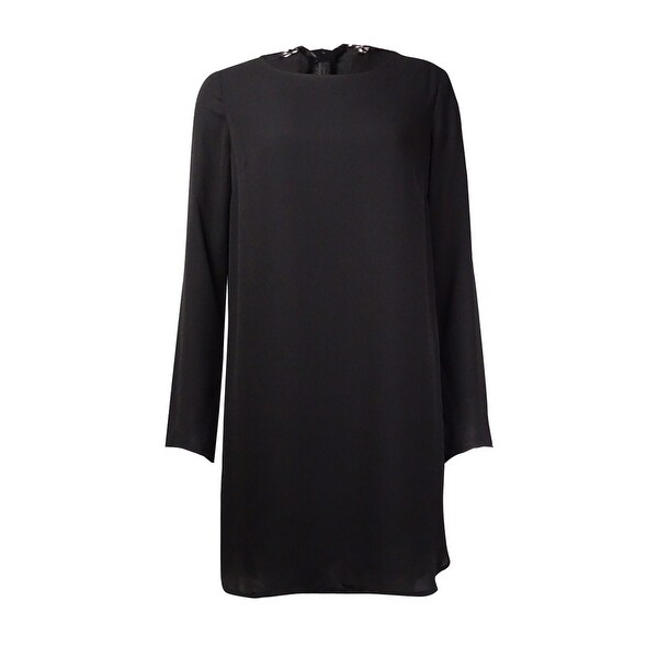 black chiffon shift dress