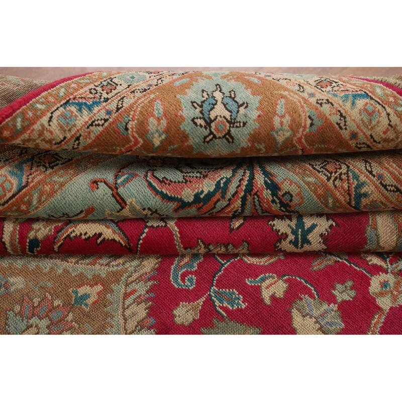 Tabriz Persian Vintage Rug Hand-Knotted Wool Carpet - 7'11"x 11'1"