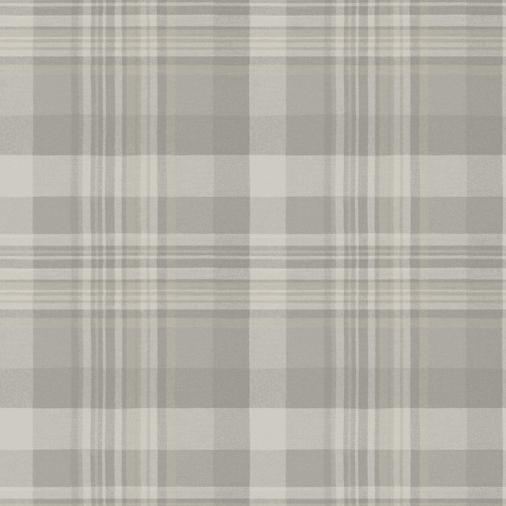 Dutton Plaid Grey Wallpaper