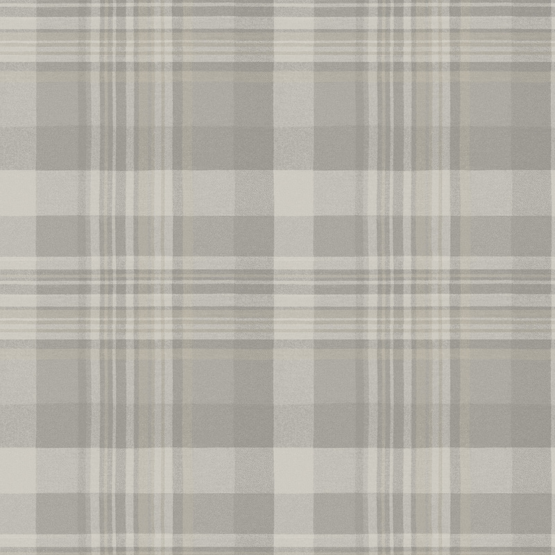 Dutton Plaid Grey Wallpaper