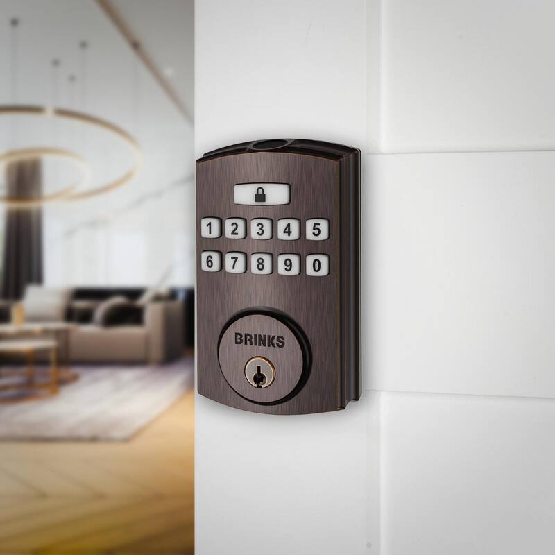 Brinks 4392 Brinks Electronic Fingerprint and Keypad Deadbolt Lock