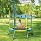 preview thumbnail 15 of 25, Mini Trampoline for Kids with Safety Enclosure Net and Foam Handles Yellow