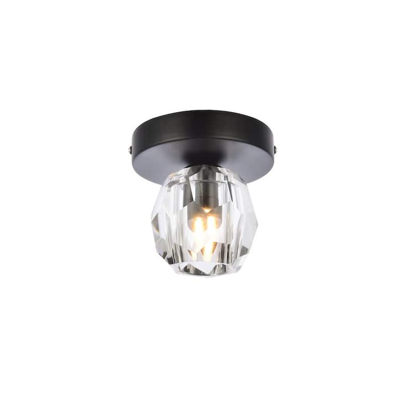Ella 1-Light Flush Mount - Black