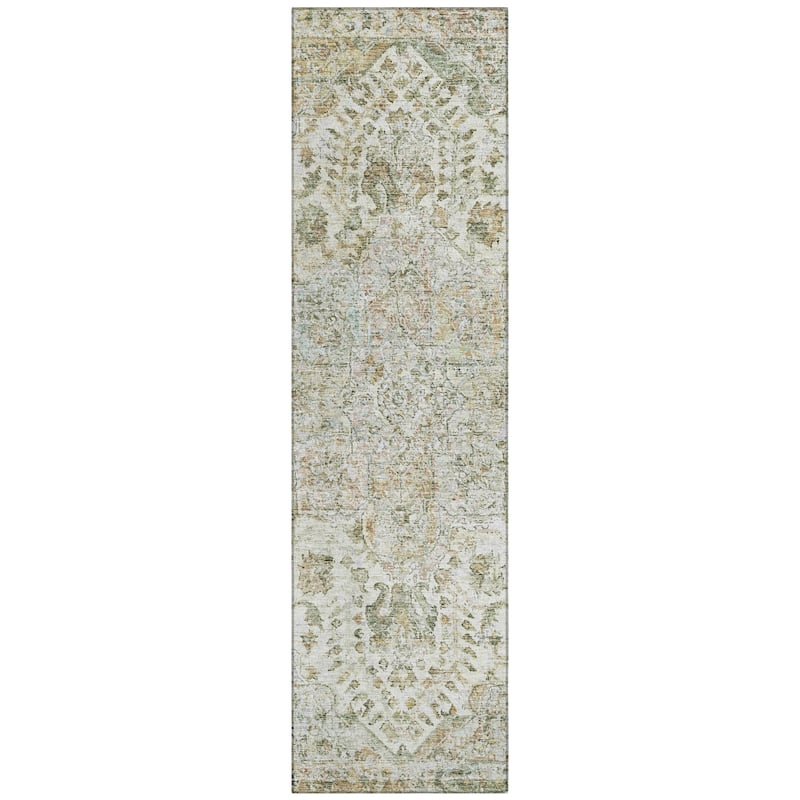 Machine Washable Indoor/Outdoor Traditional Chantille Rug