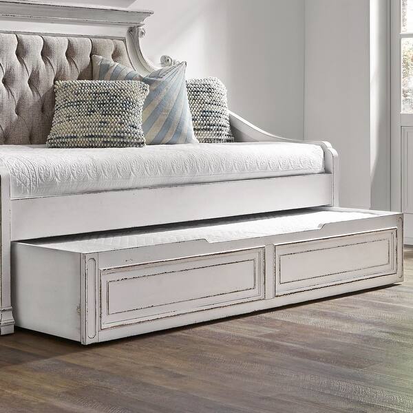 slide 2 of 5, Magnolia Manor Antique White Twin Trundle Unit (Trundle Only) 76 in w x 41 in d x 13 in h
