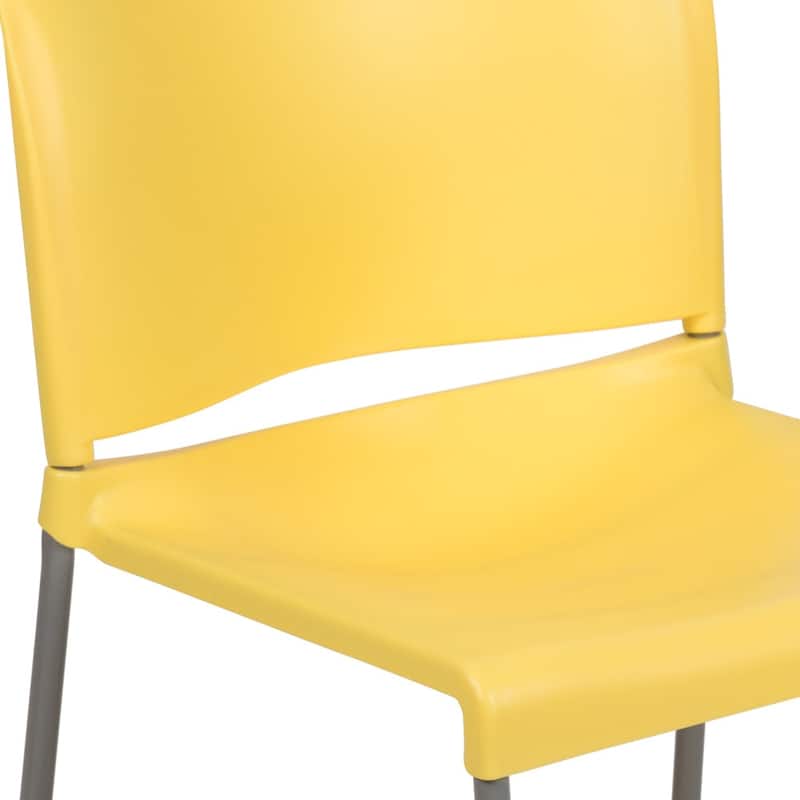 5 Pack 880 lb. Capacity Full Back Contoured Sled Base Stack Chair