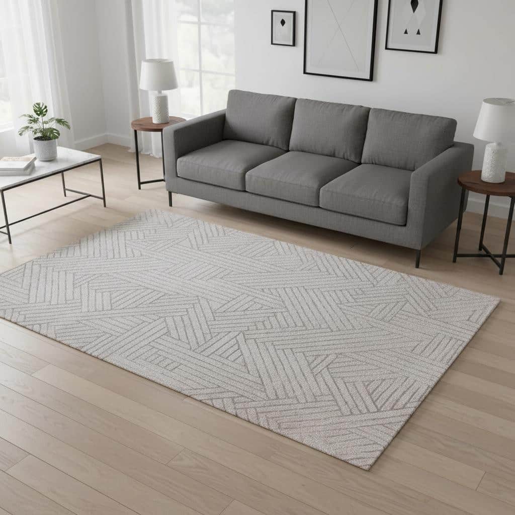 HomeRoots Geometric Modern Rectangle Area Rug - 5' X 8'