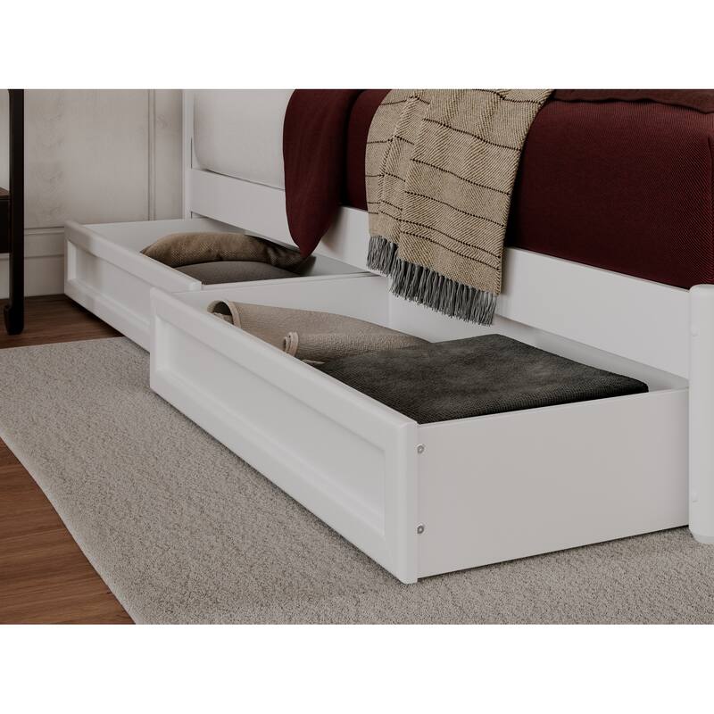 Everett Platform Bed with Panel Footboard and Storage Drawers