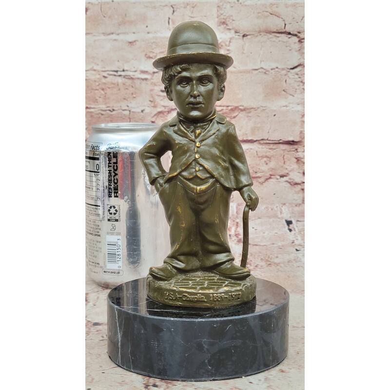 Charlie Chaplin Bronze Statue – Vintage Comedy Tribute Sculpture