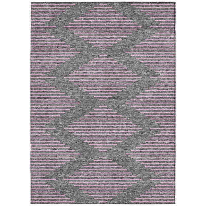 HomeRoots Geometric Transitional Rectangle Outdoor Rug
