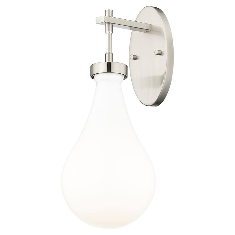 Innovations Lighting Downtown Urban - Owego - 1 Light 7" Wall-Mounted Sconce - Satin Nickel/Gloss White Shade