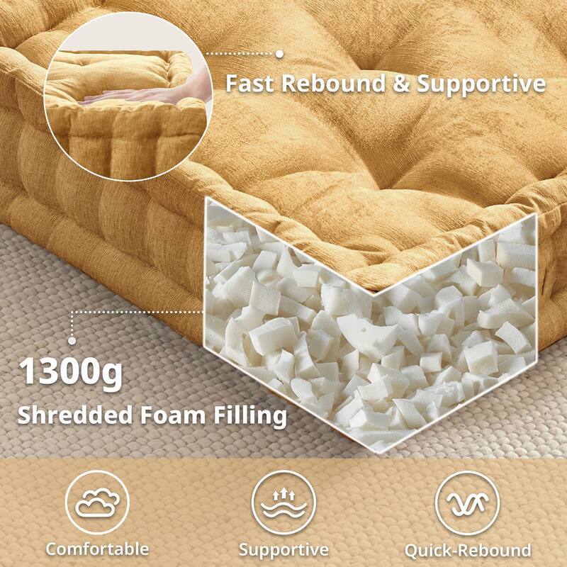 Intelligent Design Azza Poly Chenille Square Floor Pillow Cushion