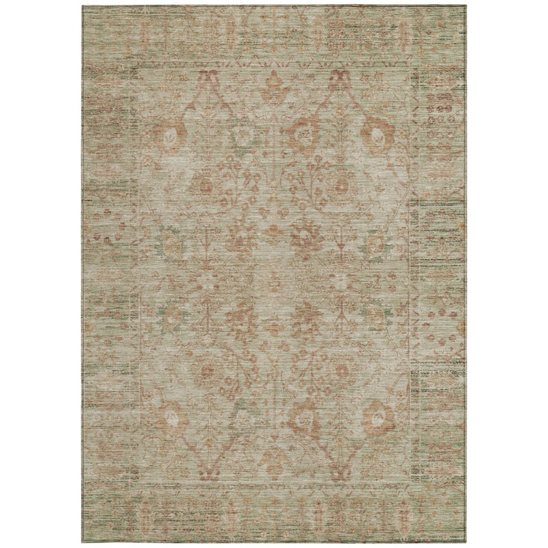 HomeRoots Oriental Traditional Rectangle Outdoor Rug