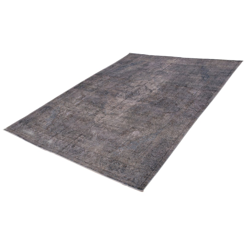 ECARPETGALLERY Hand-knotted Color Transition Denim Blue Wool Rug - 9'4 x 12'6