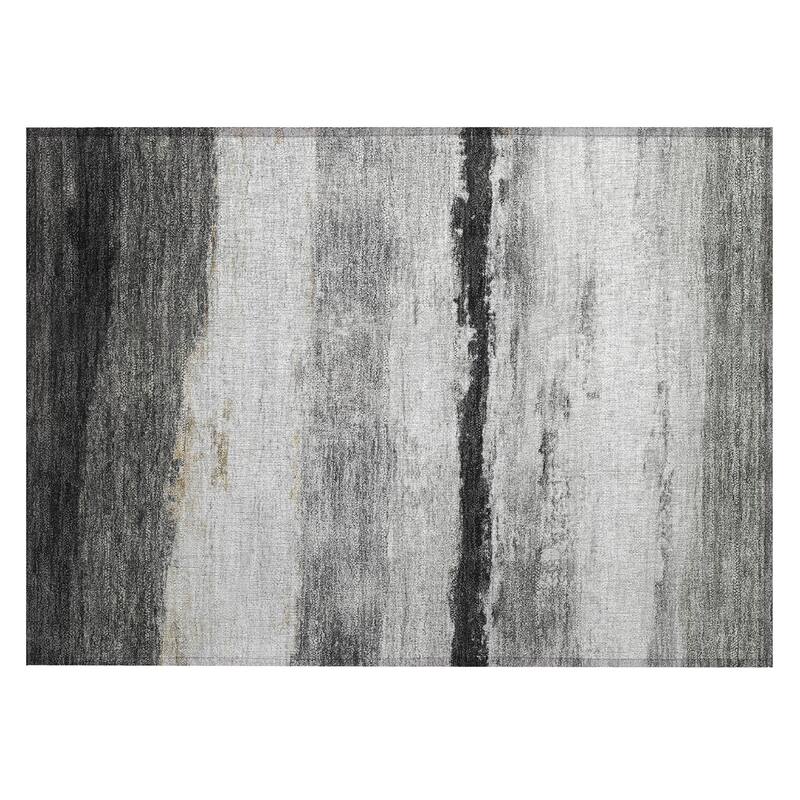Machine Washable Indoor/Outdoor Watercolor Ombre Chantille Rug