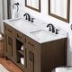 preview thumbnail 16 of 28, PROOX Bath Vanity Cultured Marble Counter Top Rectangle Porcelian Sink