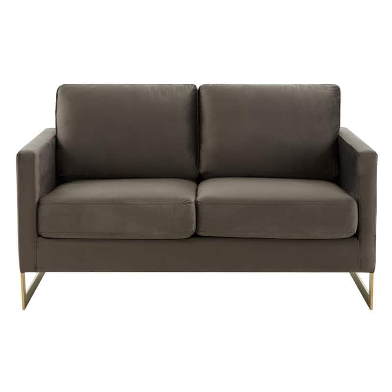 Lincoln Velvet 2-Seater Sofa with Foam Cushions Pocket Spring Stainless Steel Base Removable Cushion Fully Assembled