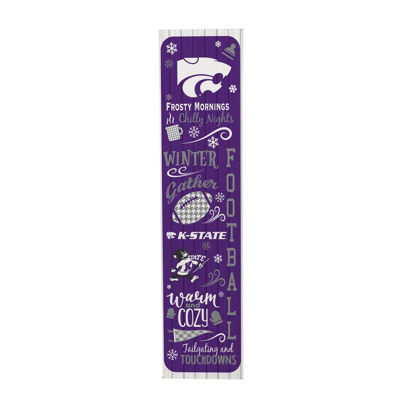 47" Double Sided Seasonal Porch Leaner, Kansas State University - 47" x 11.25"