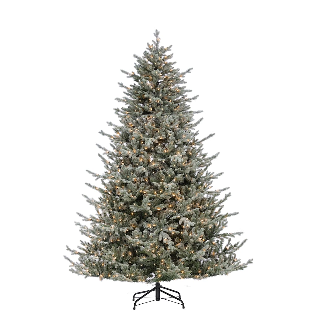 7.5 Foot Lightly Flocked Natural Cut Olympia Fir Tree - N/A