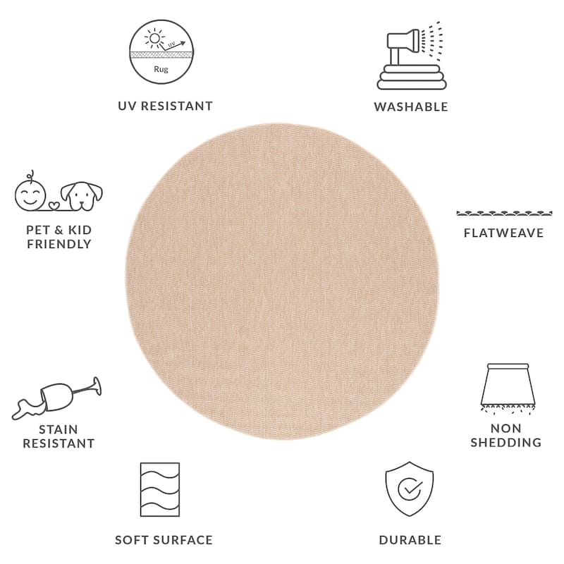 SAFAVIEH Sisal All-Weather Tressa Transitional Indoor/Outdoor Rug