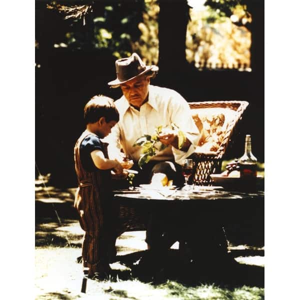 Marlon Brando with Grandson Movie Still from The Godfather Photo Print