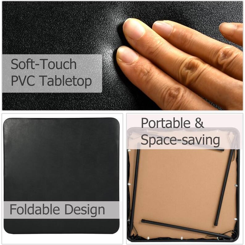 33.9-Inch Multi-Functional Card TableSquare Folding Table