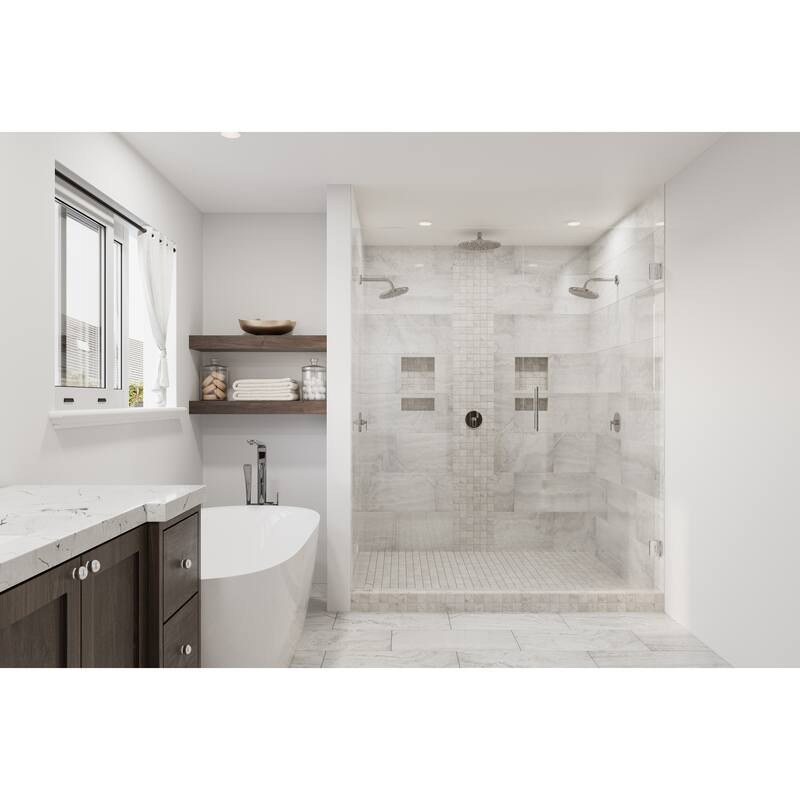 Tufo 12 in. x 12 in. Glazed Porcelain Mosaic Wall and Floor Tile