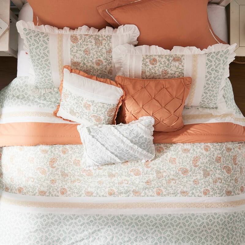 Madison Park Vanessa 9 Piece Cotton Percale Comforter Set