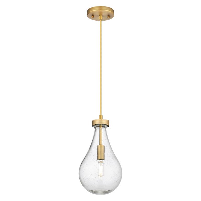 Innovations Lighting Downtown Urban - Owego - 1 Light 7" Cord Hung Pendant - Brushed Brass/Seedy Shade