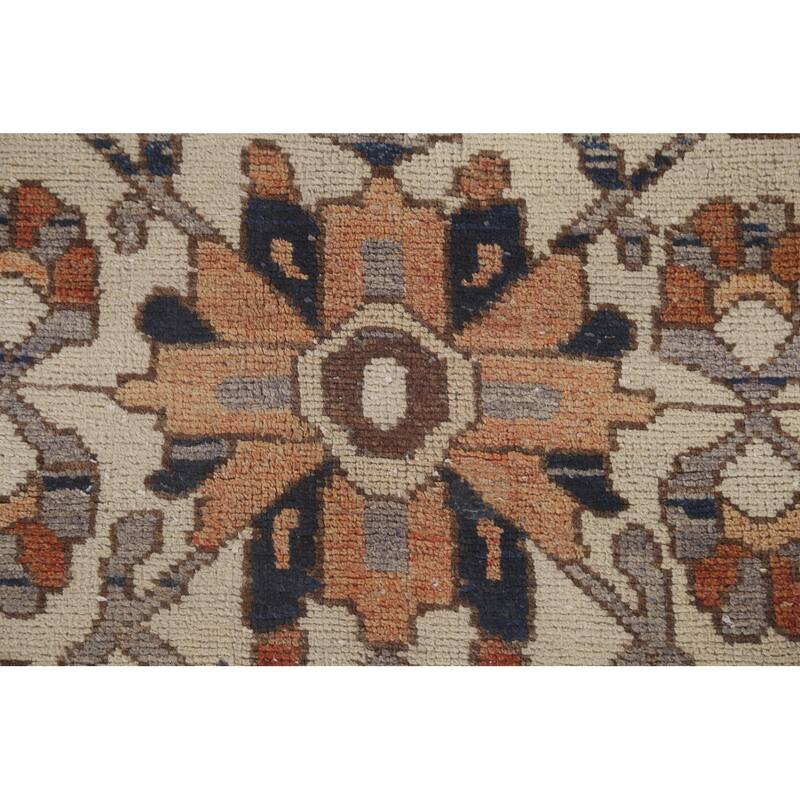 Orange Bakhtiari Persian Vintage Area Rug Handmade Wool Carpet - 7'0"x 10'4"