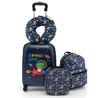 Costway 5 PCS Kids Luggage Set with Backpack Neck Pillow Luggage Tag - See Details