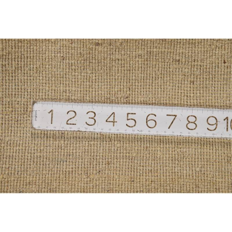Beige Modern Gabbeh Oriental Runner Rug Handmade Wool Carpet - 2'9"x 8'1"