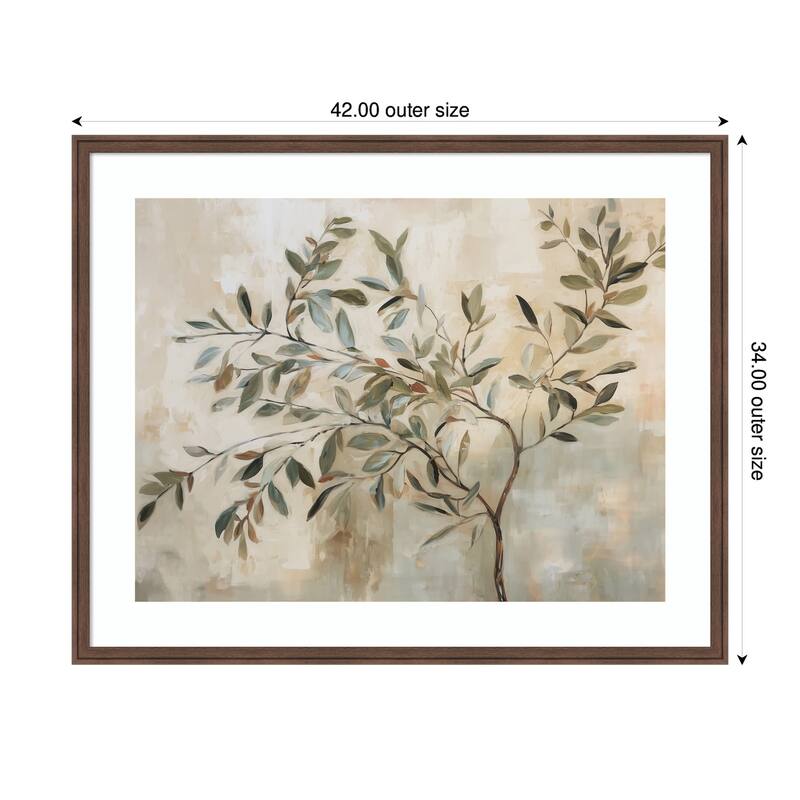Kate and Laurel Olive Tree Abstract No. 31 by The Creative Bunch Studio Framed Wall Art Print